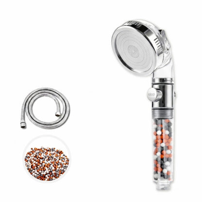 MopEZy® EcoFlow: High Pressure Shower Head with Mineral Water Softening Filter
