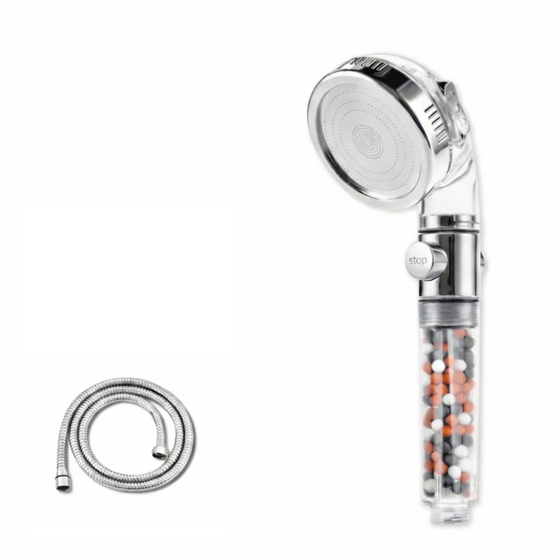 MopEZy® EcoFlow: High Pressure Shower Head with Mineral Water Softening Filter